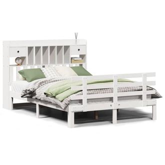 Berkfield Home Bookcase Bed without Mattress White 140x190 cm Solid Wood Pine