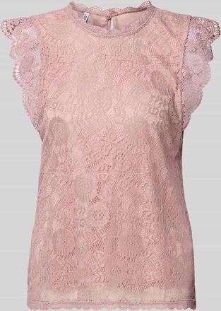 Pieces Shaped Fit Blusentop mit Spitzenbesatz Modell OLLINE in Altrosa, Gr&ouml;&szlig;e XL