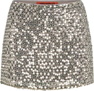Simon Miller Dizzy sequin-embellishment mini skirt - women - Sequin/Polyester/Polyester - S - Silver