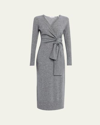 Veronica Beard Salomez Wrap Midi Dress