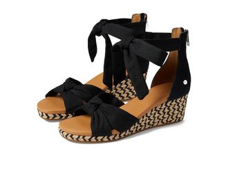 UGG Yarrow Womens Shoes Black Canvas : 9 B - Medium, Suede/Canvas