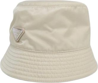 Prada Pre-owned Bucket hat - Heren - Pre-owned - Beige - Maat: ONE Size Nylon