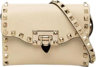 Valentino Borsa a tracolla con borchie Pre-owned - - Pre-owned - Donna - Beige - ONE SIZE