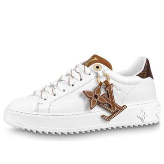 Louis Vuitton (WMNS) LOUIS VUITTON Time Out Sneakers White with Brown 1AADMW