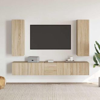 vidaXL Vidaxl - Set Muebles De Sal&oacute;n Tv 5 Pzas Madera Ingenier&iacute;a Roble Sonoma
