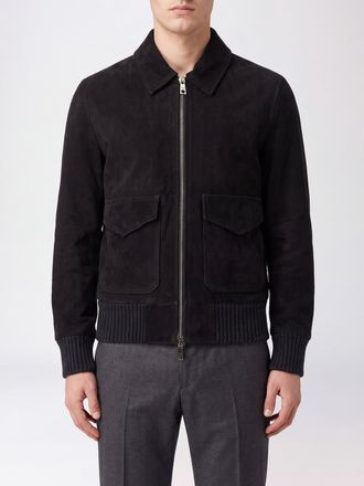 Giorgio Brato Lambskin Leather Shirt Jacket with Zip Closure