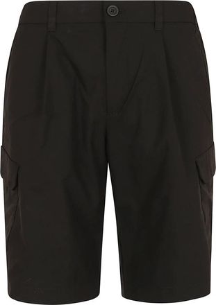 Herno Pleated Cargo Shorts - Heren - Korte Broeken - Zwart - M - Katoen - Korte Broeken