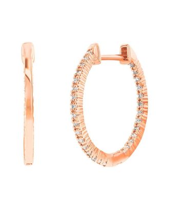 Suzy Levian 14K Rose Gold 0.75 Ct. Tw. Diamond Huggie Earrings