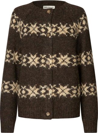 Lollys Laundry Cardigan - - Knitwear - Donna - Marrone - 2XL
