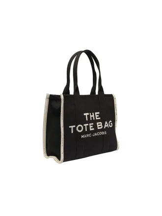 Marc Jacobs Logo-Print Cotton Tote Bag - Black