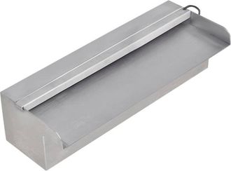 vidaXL Cascata per Laghetto Rettangolare con led in Acciaio Inox 30 cm - Vidaxl