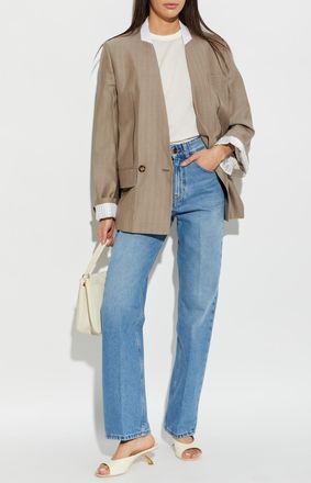 Ami T-shirt With Embroidered Logo, Womens, White