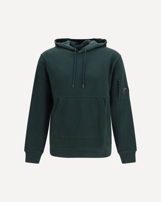 C.P. Company C. P. COMPANY Felpa con Cappuccio in fleece di cotone a trama diagonale Man L