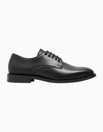 Hudson Mens REMINGTON MENS BLACK LEATHER DERBY - Size: 12