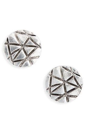 Karine Sultan Textured Medallion Stud Earrings in Silver at Nordstrom Rack