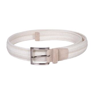 Orciani White Woven Belt - male - Orciani - Belts - White - 100 CM - Accessories