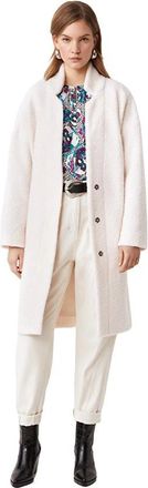 Suncoo Enkelrijige Jas - Dames - Mantel - Wit - XS - Polyester - Jassen