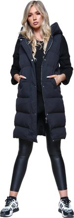 Generic MMK Manchester Womens Padded Gilet - Lightweight Ladies Long Body Warmer, Water Resistant Sleeveless Jacket - Suitable for Light Rain, Winter Long Coa