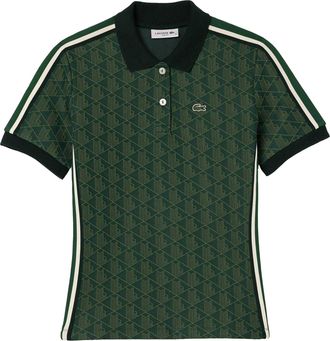 Lacoste Dames Monogram Slim Poloshirt (Groen)
