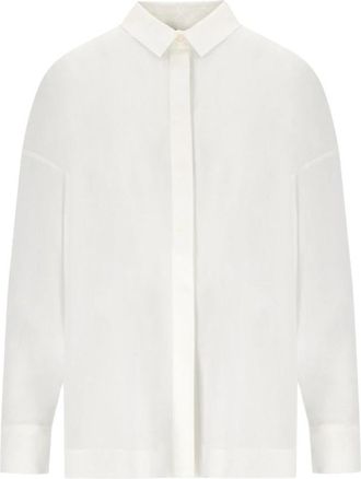 Max Mara Oziosa Shirt - Dames - Overhemden - Wit - S - Katoen - Overhemden