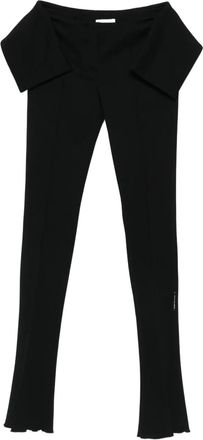 Off-white Flared broek met ruches - Zwart