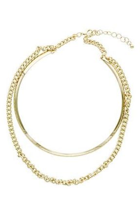 Olivia Welles Mixed Chain Layered Necklace in Gold at Nordstrom Rack