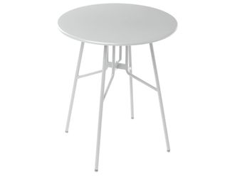 Beliani Mesa de balc&oacute;n 64 cm 64 cm metal gris