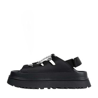UGG Flat Sandals, female, Black, Size: 10 US Goldenglow Toggle