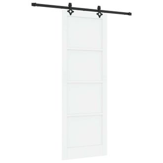 vidaXL Puerta Corredera Blanco Y Negro 83 X 232 Cm Vidaxl