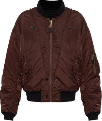 Maison Margiela Ge&iuml;soleerde Bomberjack - Dames - Bomber jackets - Rood - S - Leer - Jassen