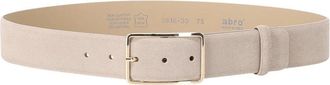Abro Suede Leren Riem - Dames - Riemen - Beige - 75 CM - Leer - Accessoires