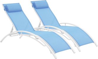 Habitat et Jardin Conjunto De Dos Tumbonas De Aluminio Beauty - phoenix - Azul