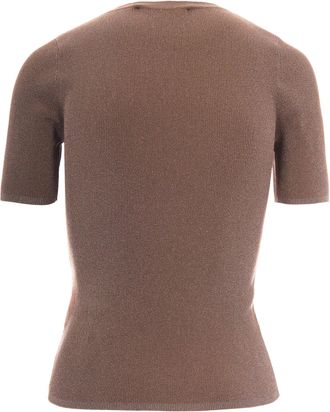 Max Mara Womens Top Ribbed Knit Natural Polyamide Tops