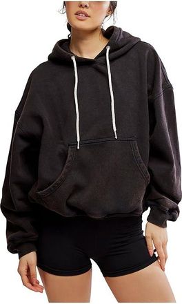 Free People Movement Ctw Final Call Hoodie Womens Sweatshirt Black : LG (Womens 12), Cotton