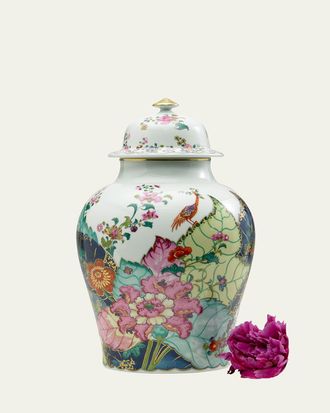 Mottahedeh Tobacco Leaf Ginger Jar