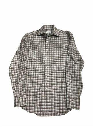 Alessandro Gherardi Mens Double Plaid Button Up Shirt In Beige