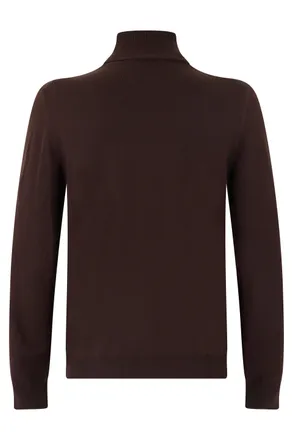 Slowear Virgin Wool High Collar Sweater - Brown