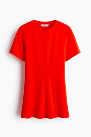 H&M Interlock Peplum Top in Bright Red at Nordstrom, Size X-Small