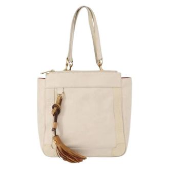 Chlo&eacute; Pre-owned Shoulder Bags, female, White, Size: ONE SIZE Pre-owned Eden Tote bag