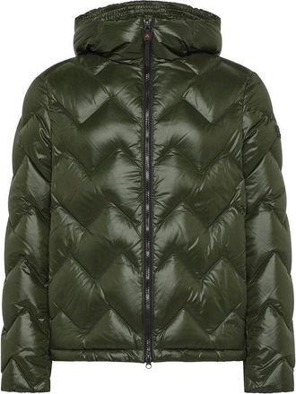 Peuterey Short Lightweight Puffer Jacket With Chevron Quilting