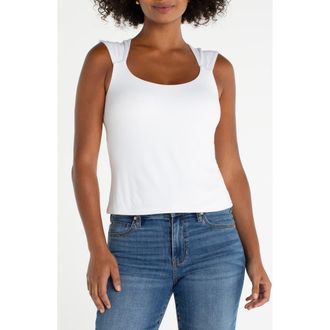 Liverpool L.A. Rib Tank in Cream at Nordstrom, Size X-Large