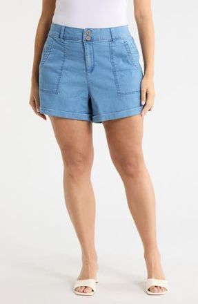 Sanctuary Renegade Shorts in With The Tides Blue at Nordstrom Rack, Size 24W