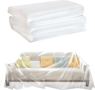 OEM Funda Para Sof&aacute; De 2 Piezas, Transparente, A Prueba De Polvo, De Pl&aacute;stico, Impermeable, Apta Para Muebles, Estanter&iacute;as, Soportes Para Plantas, Resiste