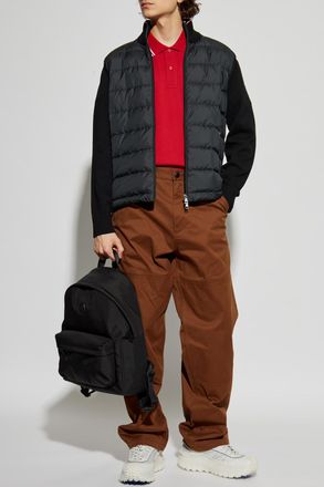 Moncler Polo With Logo, Mens, Red