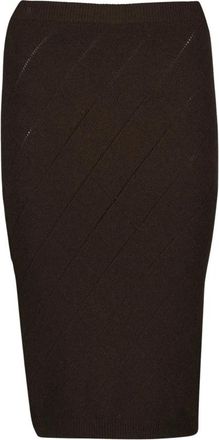 Prada Wollen Rok - Dames - Kokerrokken - Bruin - M - Wol - Rokken