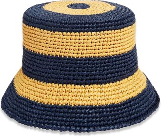 La DoubleJ striped bucket hat - women - Viscose - One Size - Blue