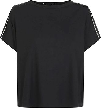 Fabiana Filippi Tops, Dames, Blauw, M, T-shirt met ronde hals