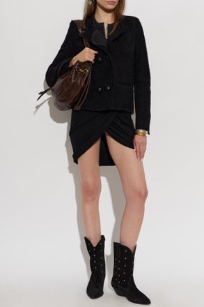 Isabel Marant Suely Tweed Blazer, Womens, Black