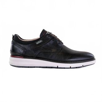 Pikolinos Mens Manacor Plain Toe Lace-Up Shoes In Black