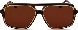 Victoria Beckham Occhiali da sole con montatura stile pilota - Marrone